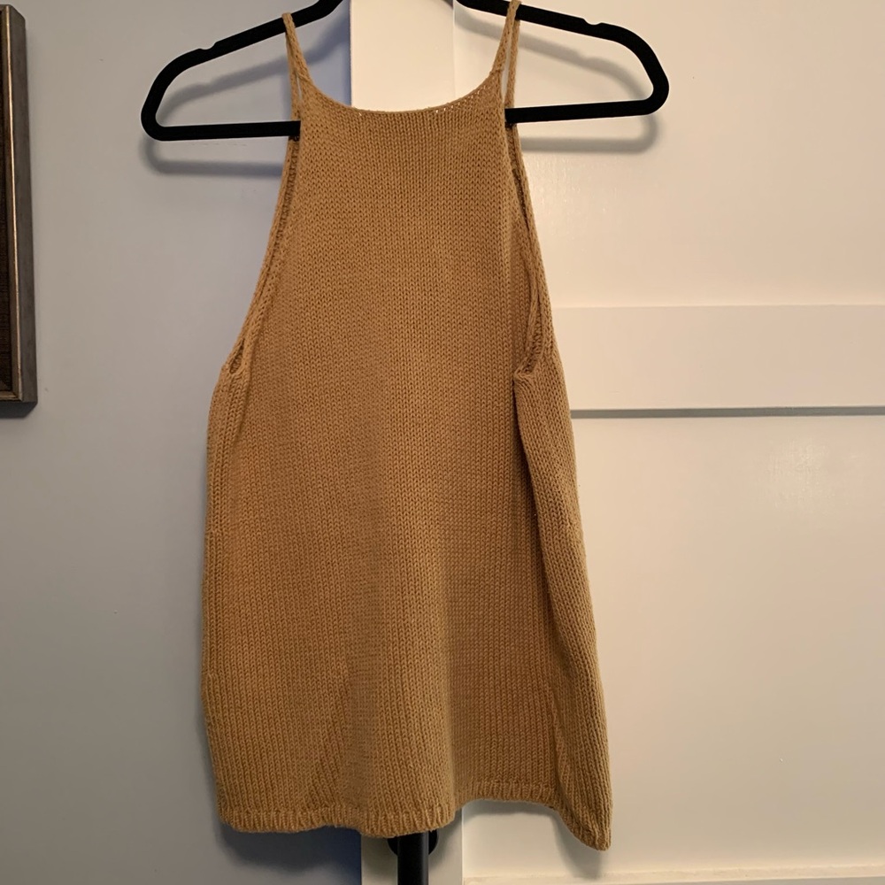 Banana Republic Camel Knit Tank Top